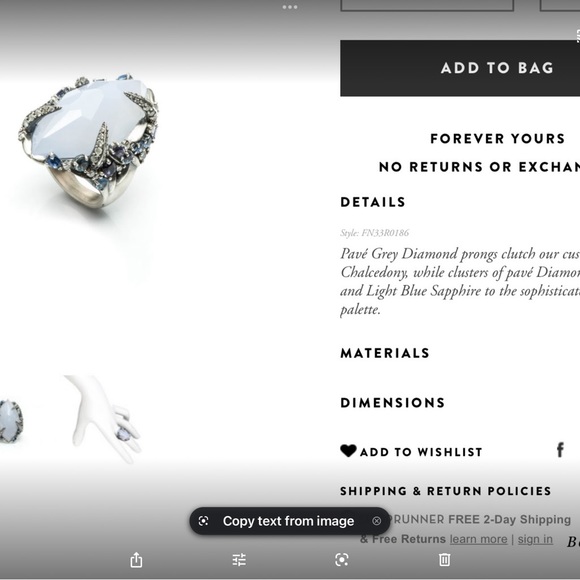 Alexis Bittar Mystic Marquis Edged Ring size 6.5 - Picture 4 of 7